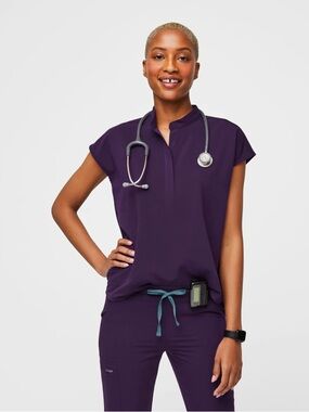 FIGS PURPLE JAM RAFAELA OVERSIZED TOP